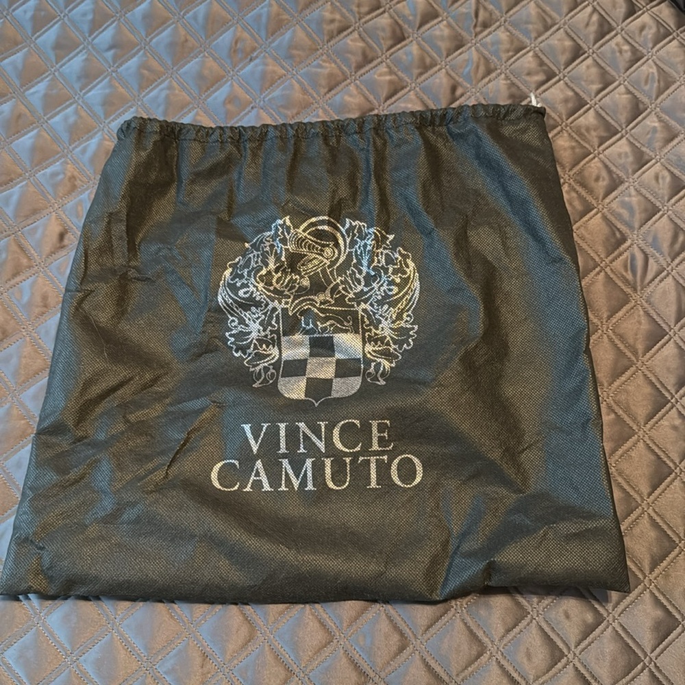 Vince Camuto Shoulder Bag with Drawstring Closure and Fringe Detail w Dustbag - Picture 5 of 10